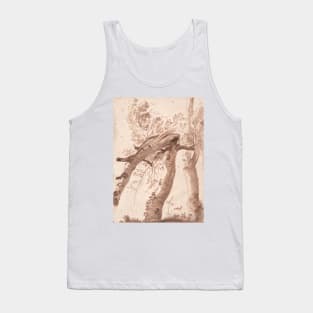 Two Silver Birches, the Front One Fallen by Nicolas Poussin Tank Top